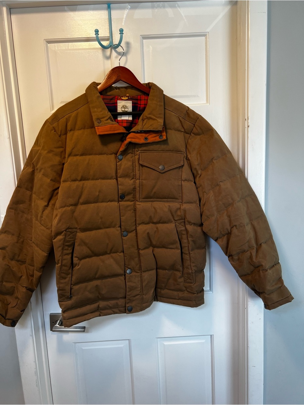 Timberland Men's Brown Quilted Puffer Jacket
